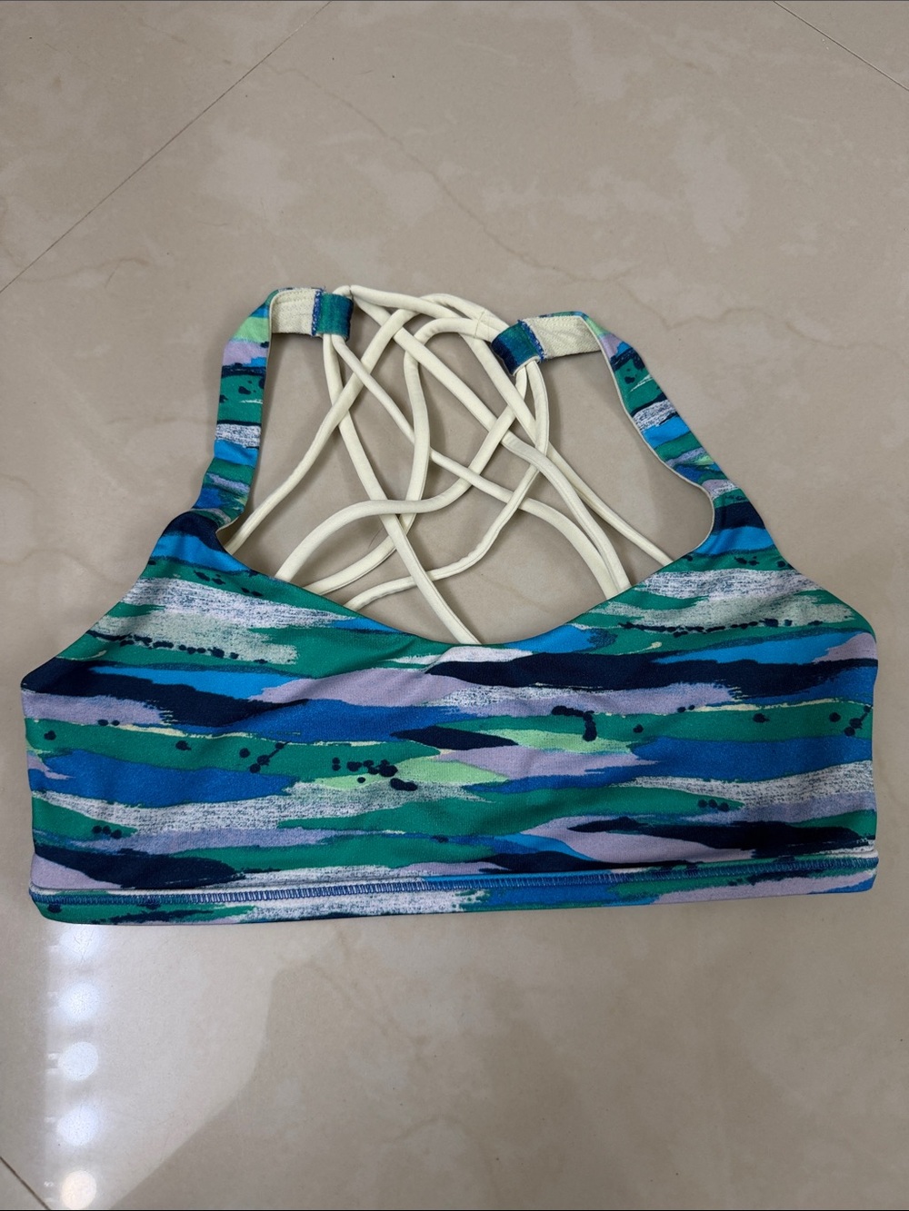 lululemon athletica Women's Strappy Sports Bra in Teal, Blue, Green